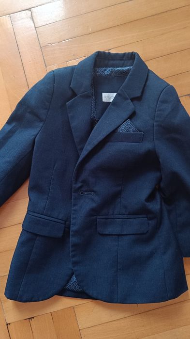Elegancka marynarka dla chłopca rozmiar 92 granatowa