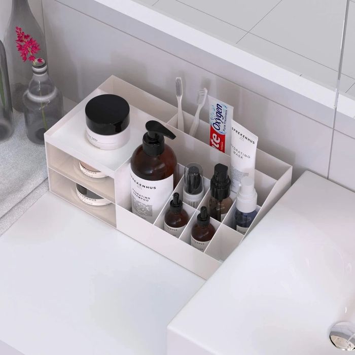 Organizer na biurko kosmetyki 24.5x12x9 Prostokąt