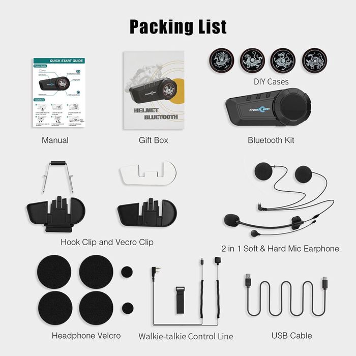 Мотогарнітура FreedConn KY-Pro FDC інтерком ГАРАНТІЯ!