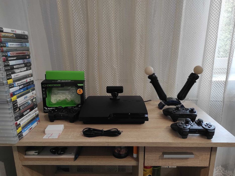 Konsola PLAY STATION 3 SLIM + Move + 26 gier PS3