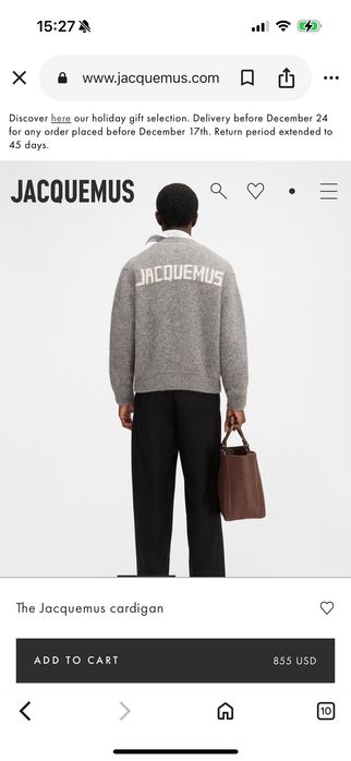 Jacquemus kardigan sweter unisex S M L różne rozmiary