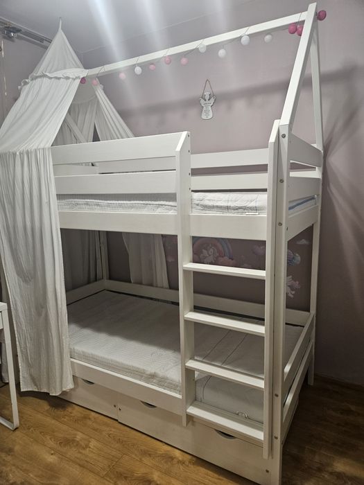 Łóżko piętrowe dziecięce 90x180