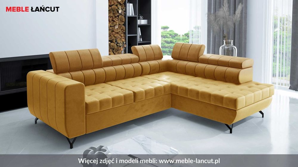 Narożnik TOKYO, duży, Pikowany, PRODUCENT, Miękki, HR35, 5x reg. zagł.