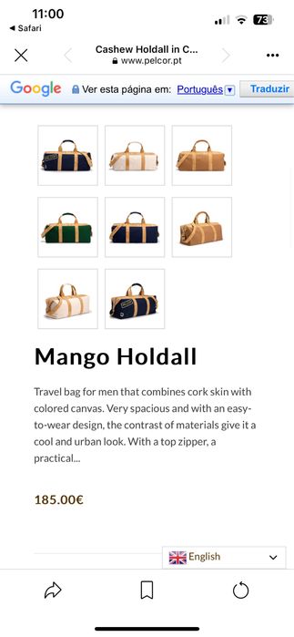 Mala viagem Mango Holdall Pelcor - NOVO