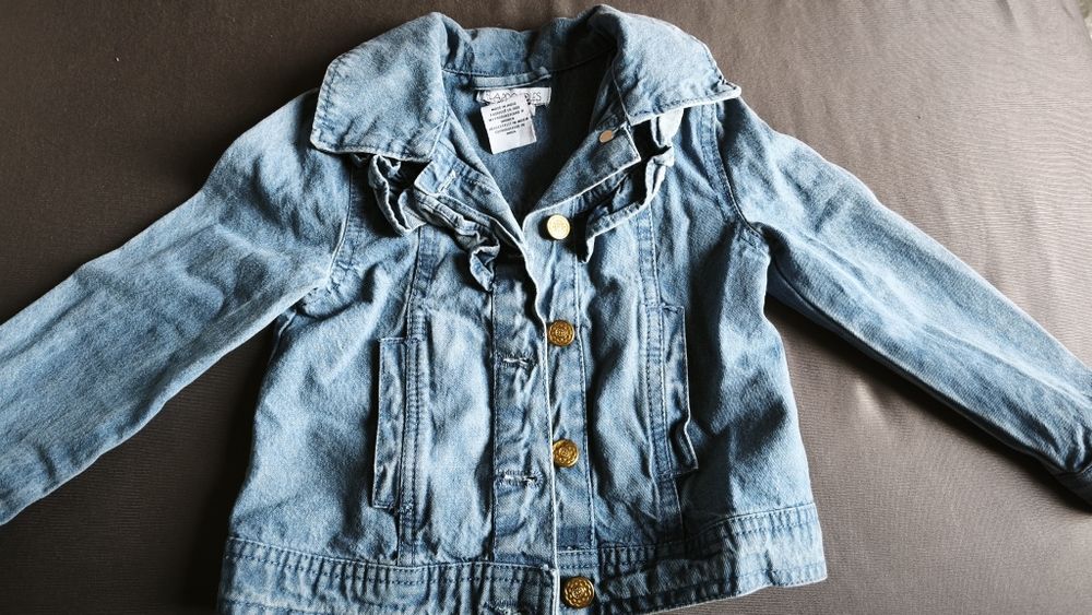 Katana dziewczęca jeansowa kurtka przejściowa dziecięca