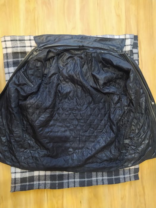 Куртка теплая,кожаная, со съемной подстежкой из овчины, 4XL,рост 190