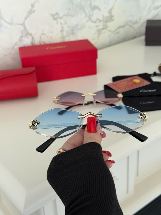 Солнцезащитные очки cartier полный комплект ромб