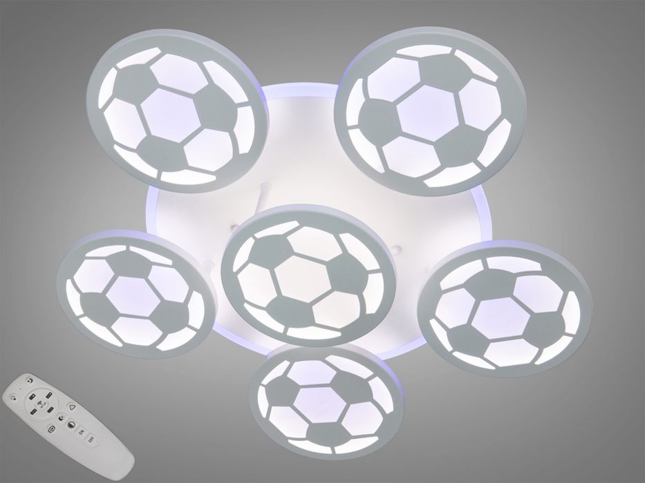 Сучасна LED люстра "футбольний м`яч", 105W, біла