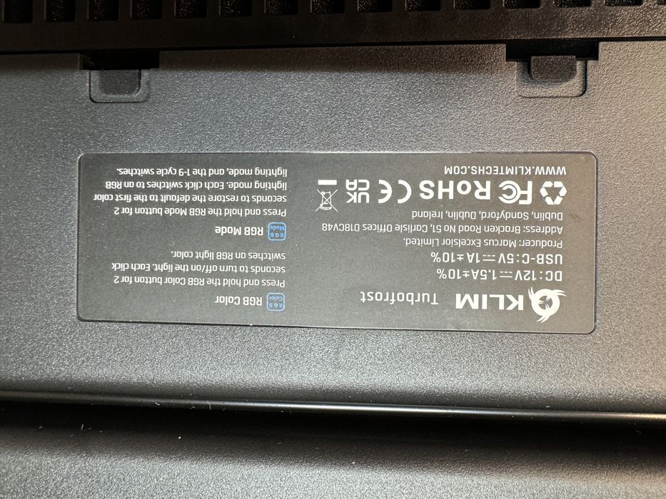 Охолоджувач для ноутбука KLIM TurboFrost RGB новий