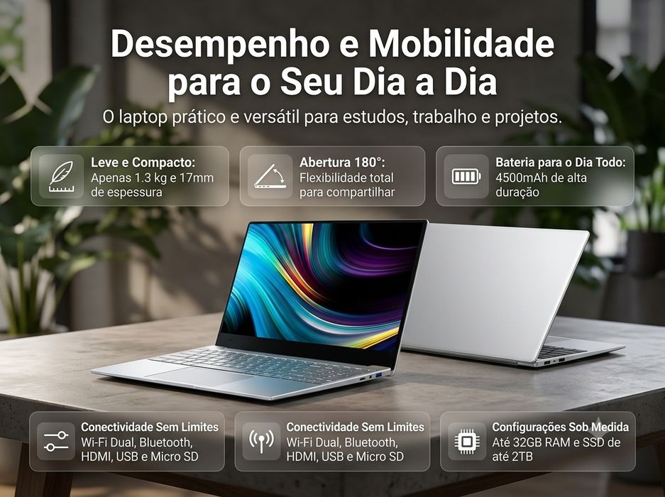 Portátil 14" IPS Full HD+ | 8GB RAM | SSD 256GB | Windows 11 | NOVO