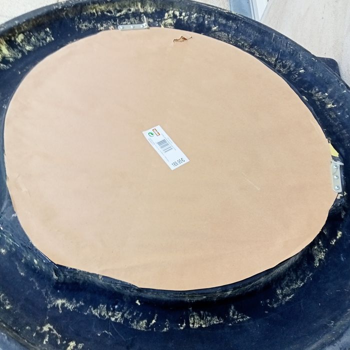 Espelho redondo dourado