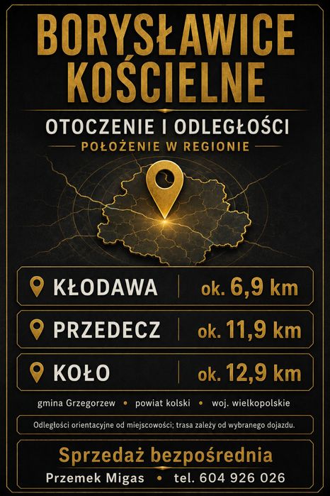 Działka inwestycyjna 2,39 ha – TAG2 – Borysławice Kościelne - Więcej