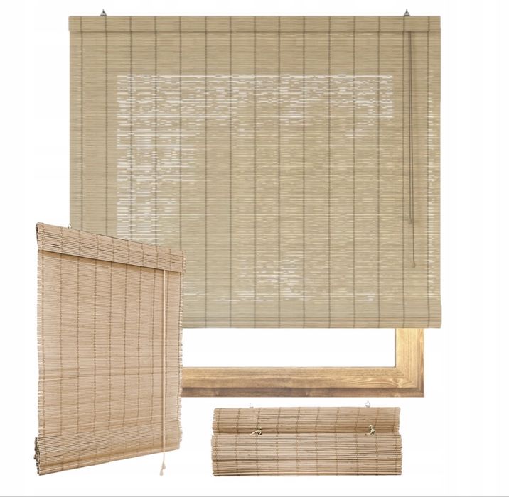 Rzymska roleta bambusowa wewnętrzna 100cmx220cm