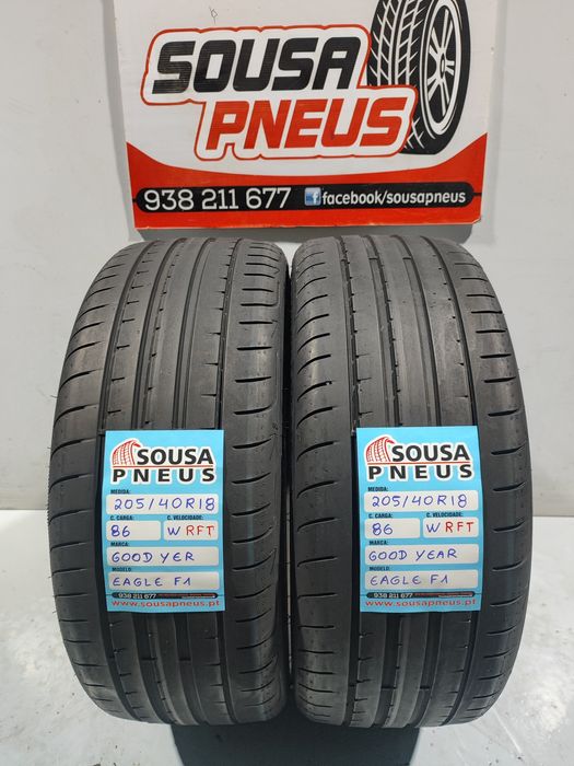 2 pneus semi novos 205-40R18 Good year - Oferta a Entrega - 120 Euros