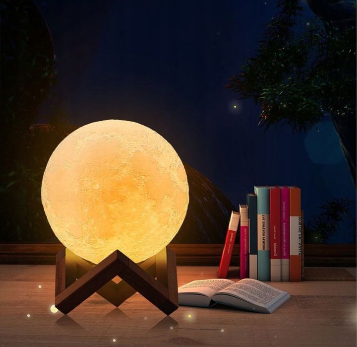 Lampka nocna LUNA 3D KSIĘŻYC 16 kolorów