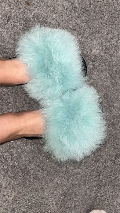 Розпродаж!!!Трендові пухнасті шльопанці з натуральним хутром!!!