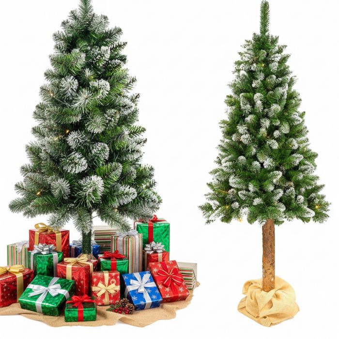 Choinka Sztuczna Na Pniu 180cm Ośnieżona Święta