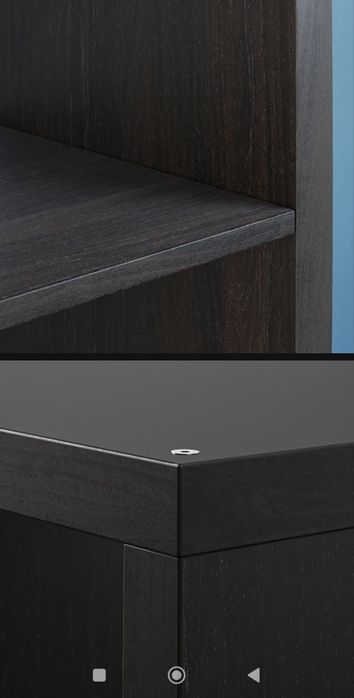 Estante IKEA 5x5 blocos preto castanho com 5 portas