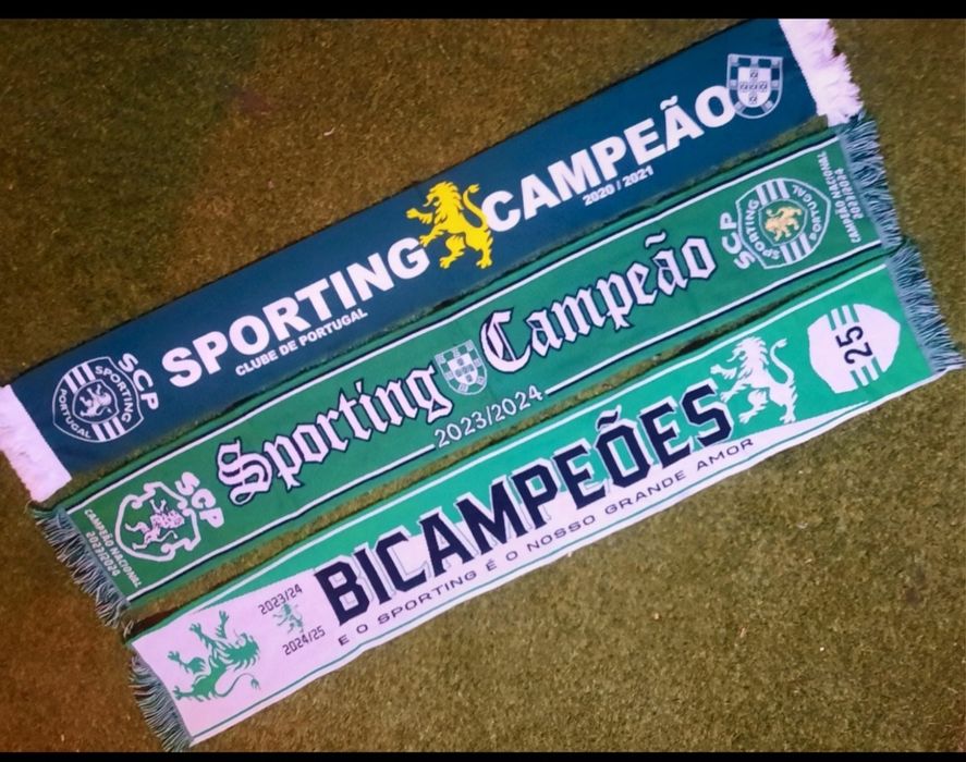 3 cachecois 3 titulos sporting campeao