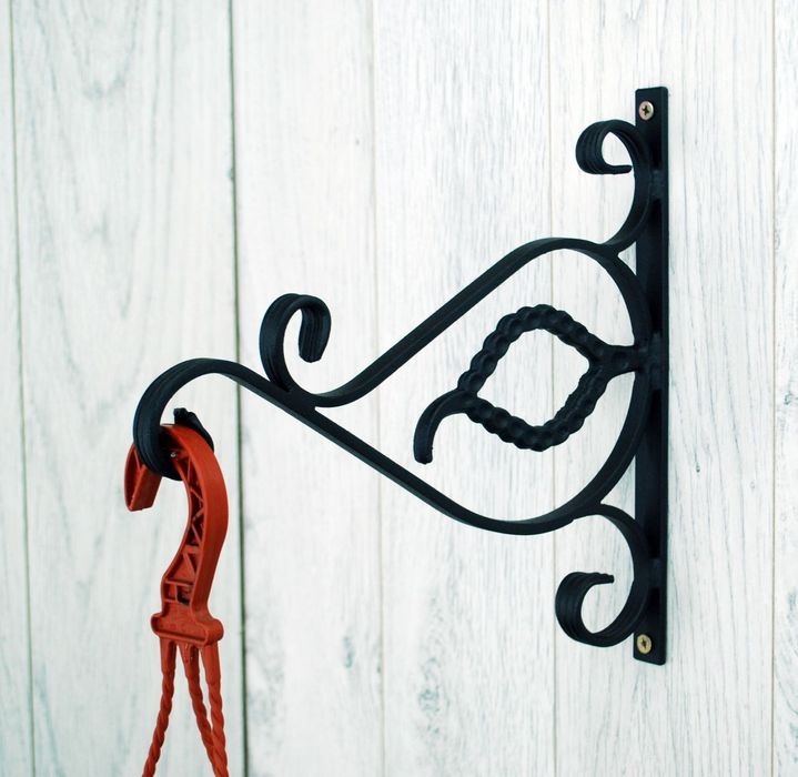 Wieszak Hak Uchwyt metalowy kuty na doniczkę (W65)