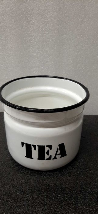 Pojemnik na herbatę emaliowany prl