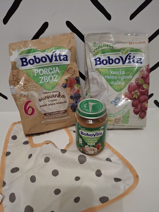 Kaszki mleczne i obiadek bobovita
