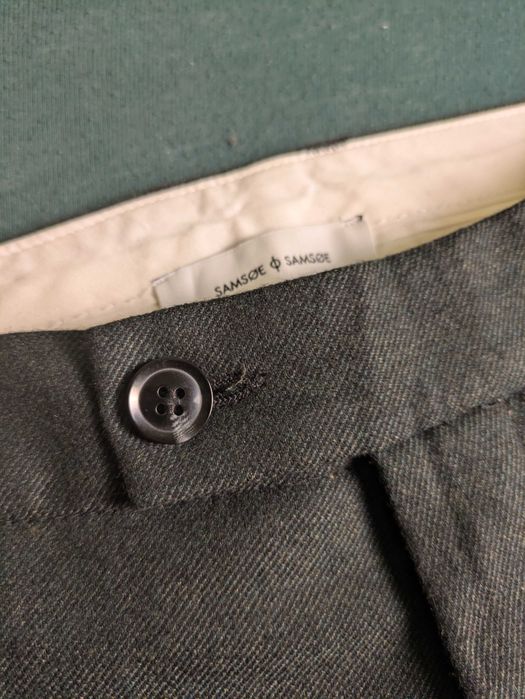 Wełniane spodnie Samsøe Samsøe 50 miękka wełna eleganckie idealny stan