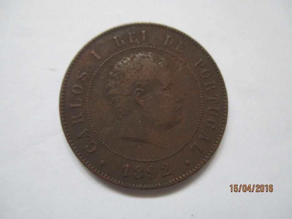 moedas 20 reis carlos 1 e d luiz 1
