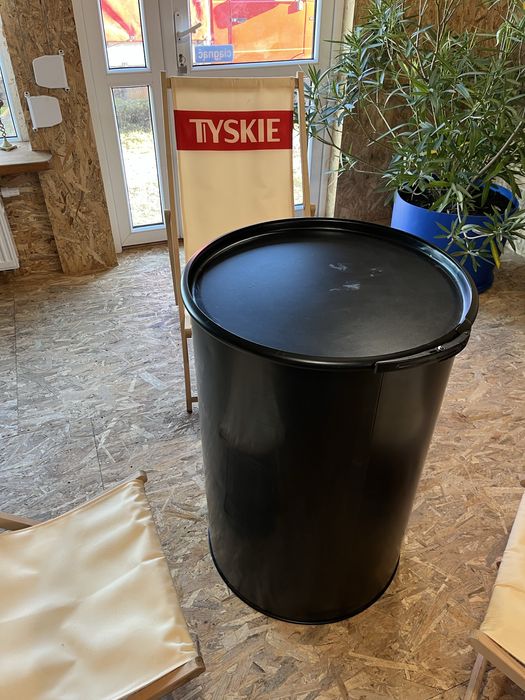 Beczka czarna otwierana