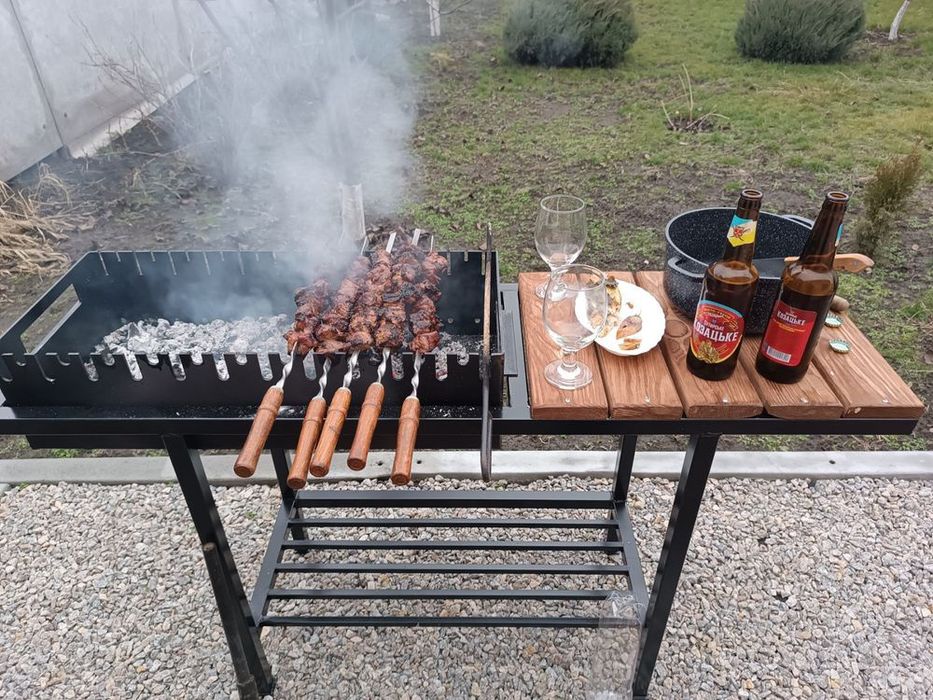 Мангал со столиком стационарный