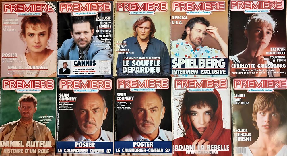 72 números da revista Premiere, Le Magazine du Cinéma. Lote, 54€!