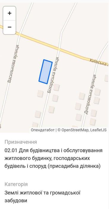 Продаж приват. ділянки під забудову 15 сот. поруч Старої Подусівки.
