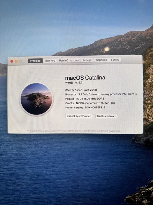 iMac 27', Inter i5 3.2 Ghz, 16GB DDR3, 1TB, NVIDIA GeForce 1GB, 2013r.