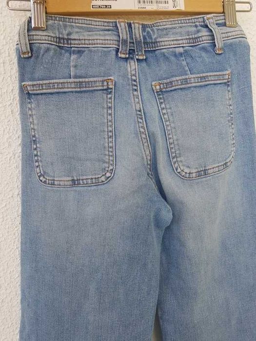 Calças Ganga Azul Zara corte direito menina