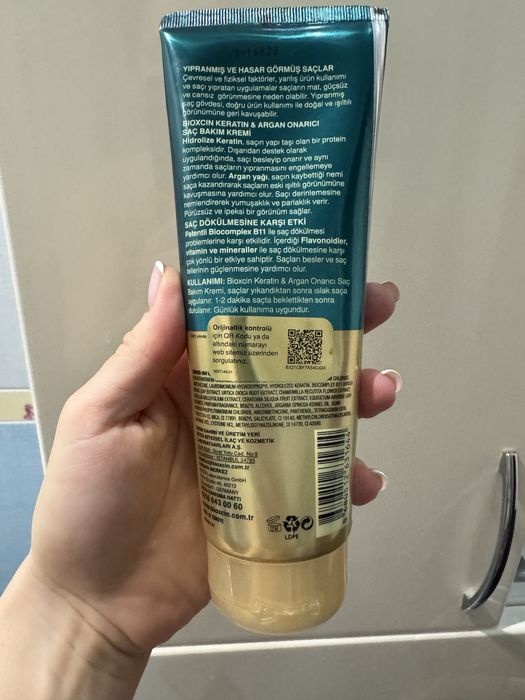 keratin & argan Bioxin кондиціонер