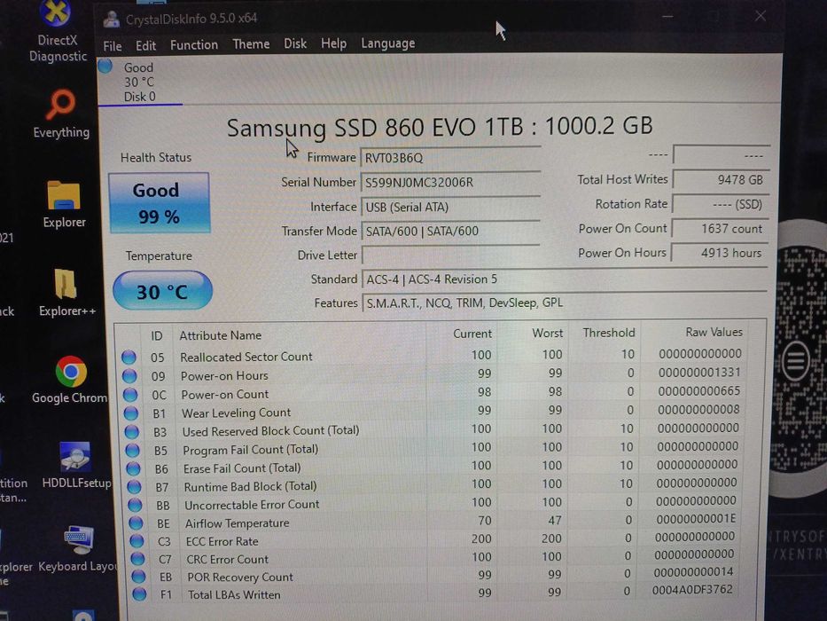 1Tb MLC SSD SAMSUNG 860 Evo Sata 2.5"