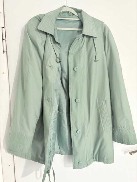 Płaszcz parka oversize L szałwia vintage