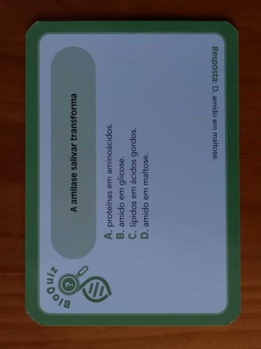(NOVO, PORTES GRÁTIS) Jogo Cartas / Flashcards BioQuiz: Ciências, 9.º