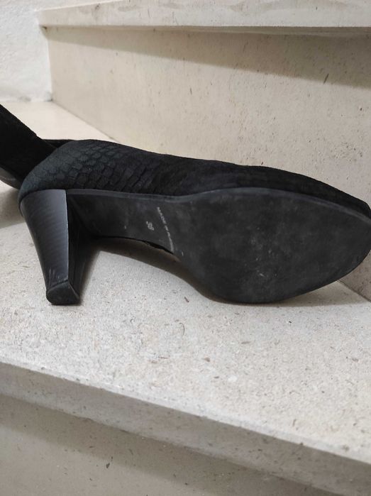 Sapato em pele preto 38 fabrico nacional