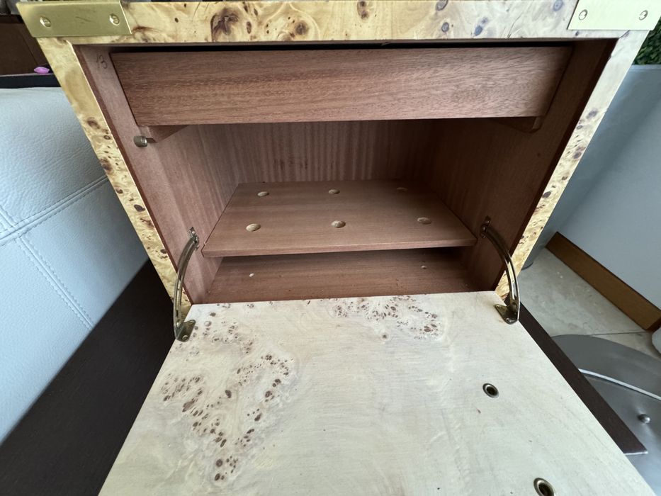 Caixa/Humedor de charutos com higrometro e termometro