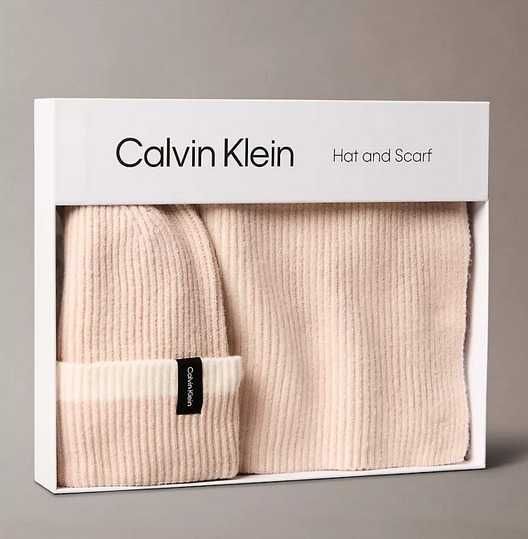 Новый набор шарф+шапка calvin klein ( ck set scarf+hat ) с америки