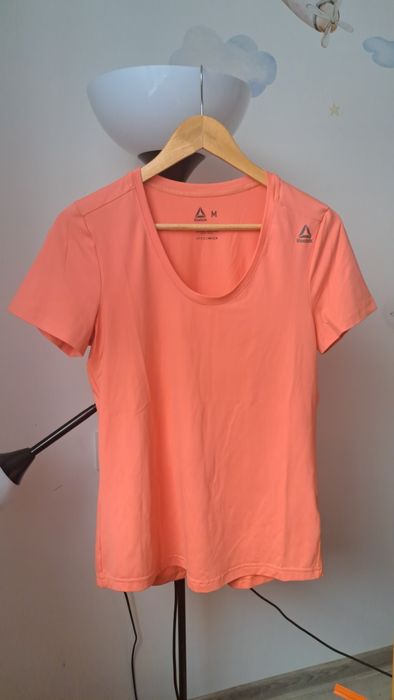 Koszulka treningowa sportowa Reebok M szybkoschnąca fitness basic łososiowa