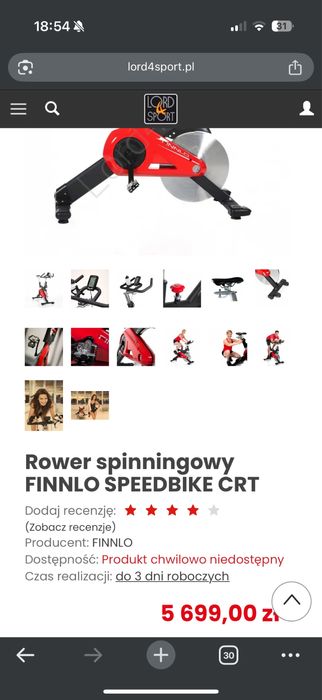 Rower spinningowy
