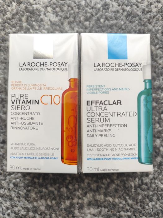 Vitamin C10 Effaclar Serum Niedoskonałości Rozjaśniające Regenerujące Trądzik La Roche Posay