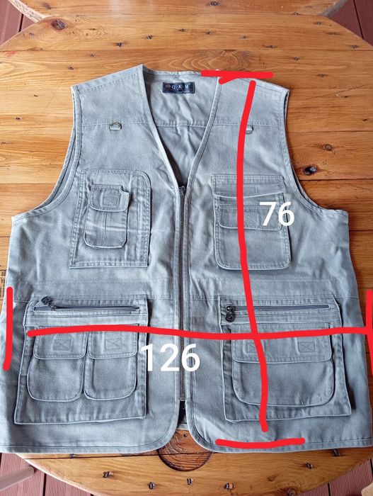 Męska kamizelka na ryby xxl