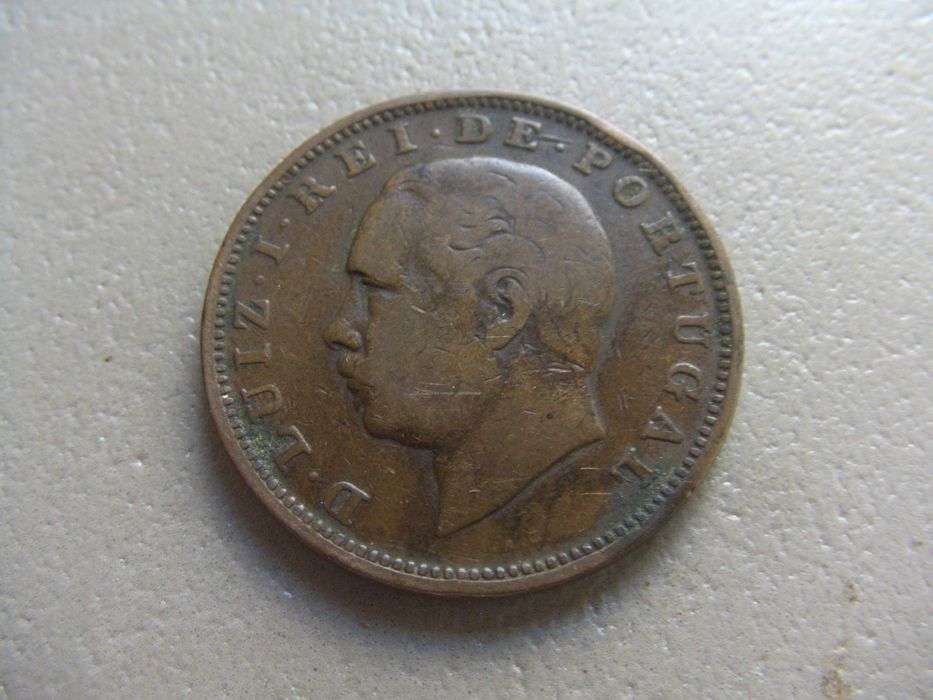 Moeda de 20 reis . D.Luiz Rei de Portugal 1882