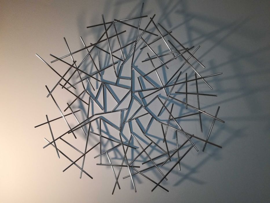 Centro de mesa em metal