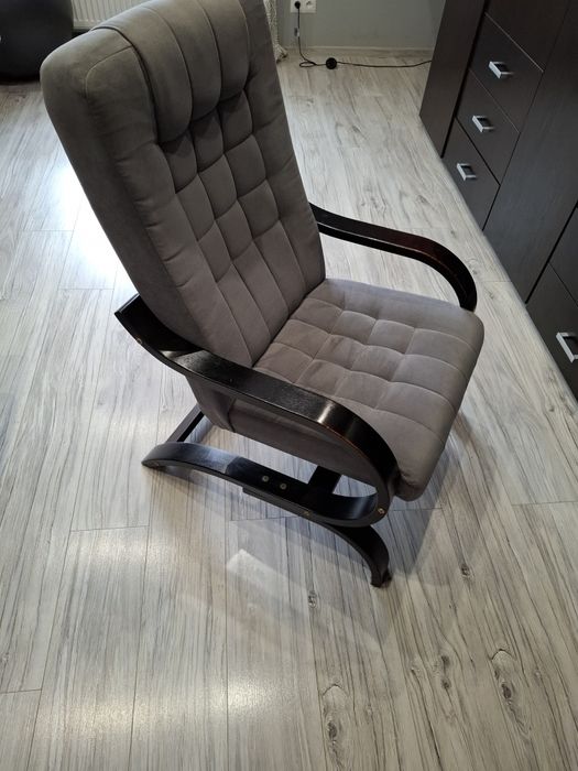 Fotel szary-venge microfibra