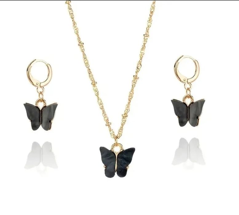 Zegarek motyle komplet