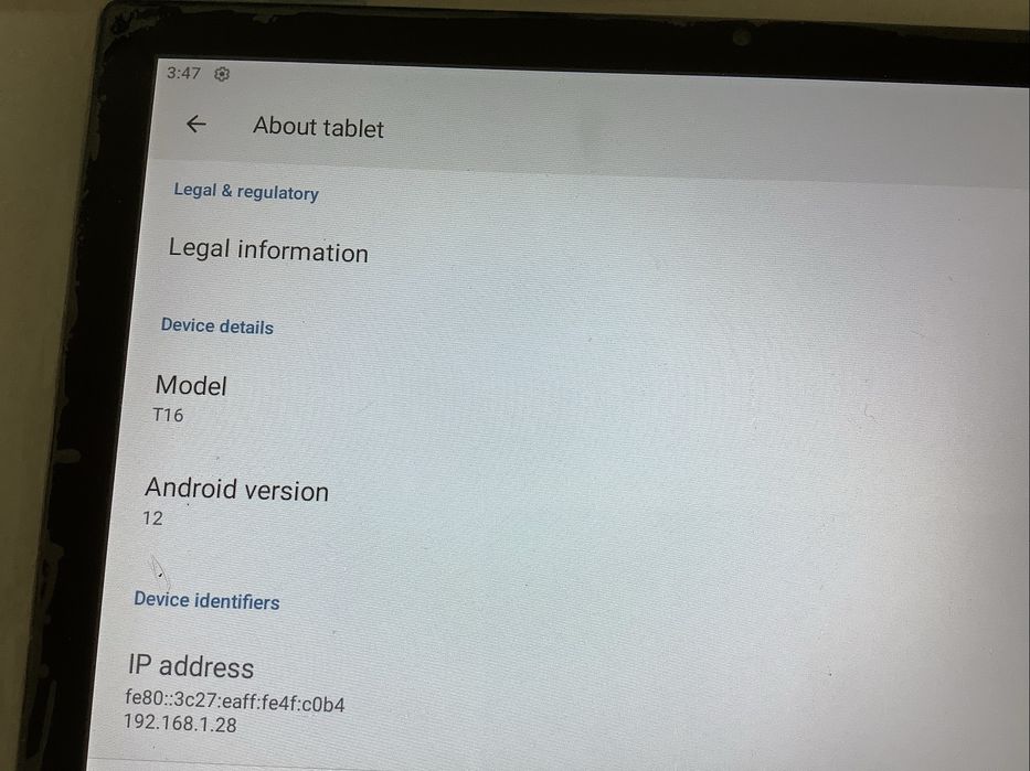 Tablet Brillar T16 de 10.1 polegadas.